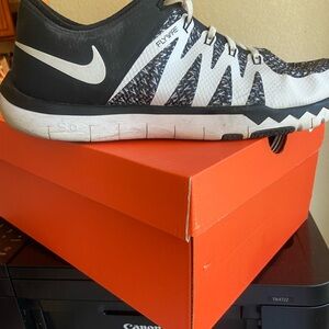 Nike Black and Pink Athletic Shoe Interior Label